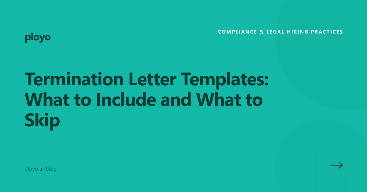 Illustration for the Ployo article on what to include in a termination letter template