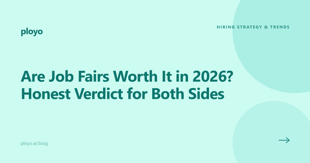 Illustration weighing whether job fairs are worth it for employers and job seekers in 2026