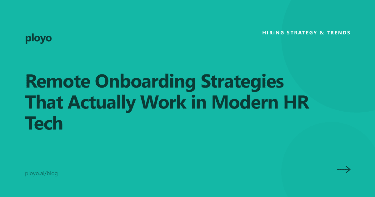 Illustration for the Ployo article on effective remote onboarding strategies in HR tech
