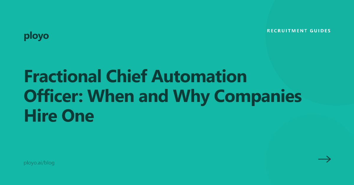 Cover illustration for the Ployo article on fractional Chief Automation Officers