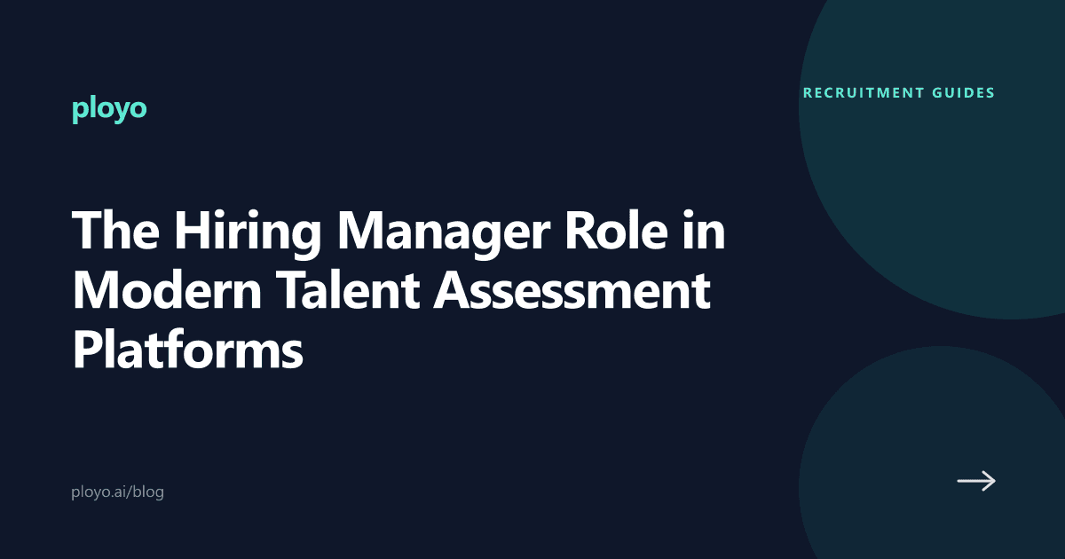 Illustration for the Ployo article on the hiring manager role in talent assessment platforms