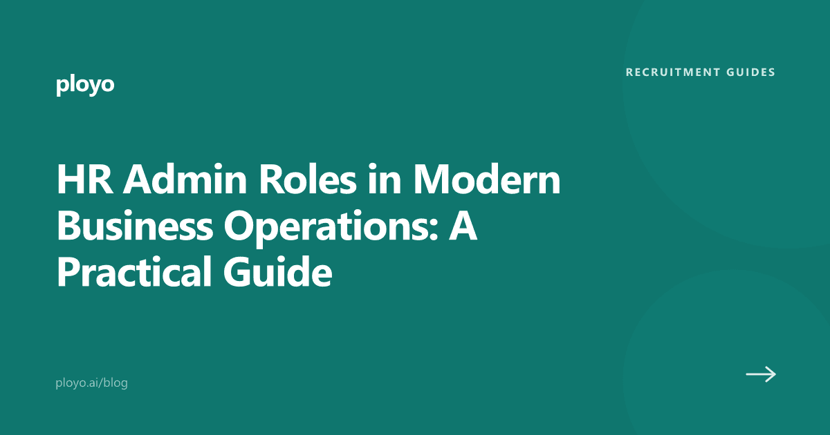 Cover illustration for the Ployo article on HR admin roles in business operations