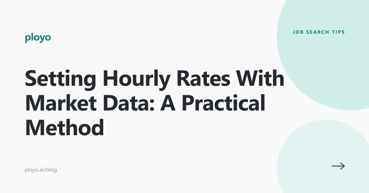 Illustration for the Ployo article on setting hourly rates using market data