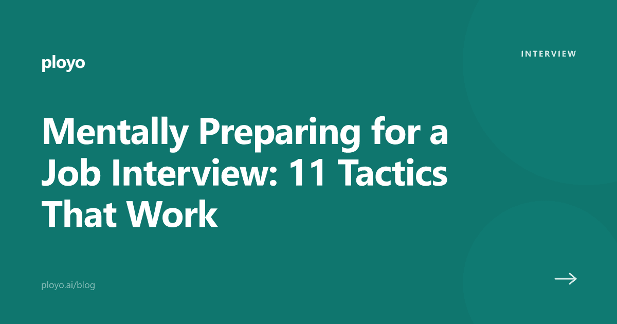 Cover illustration for the Ployo article on mentally preparing for a job interview