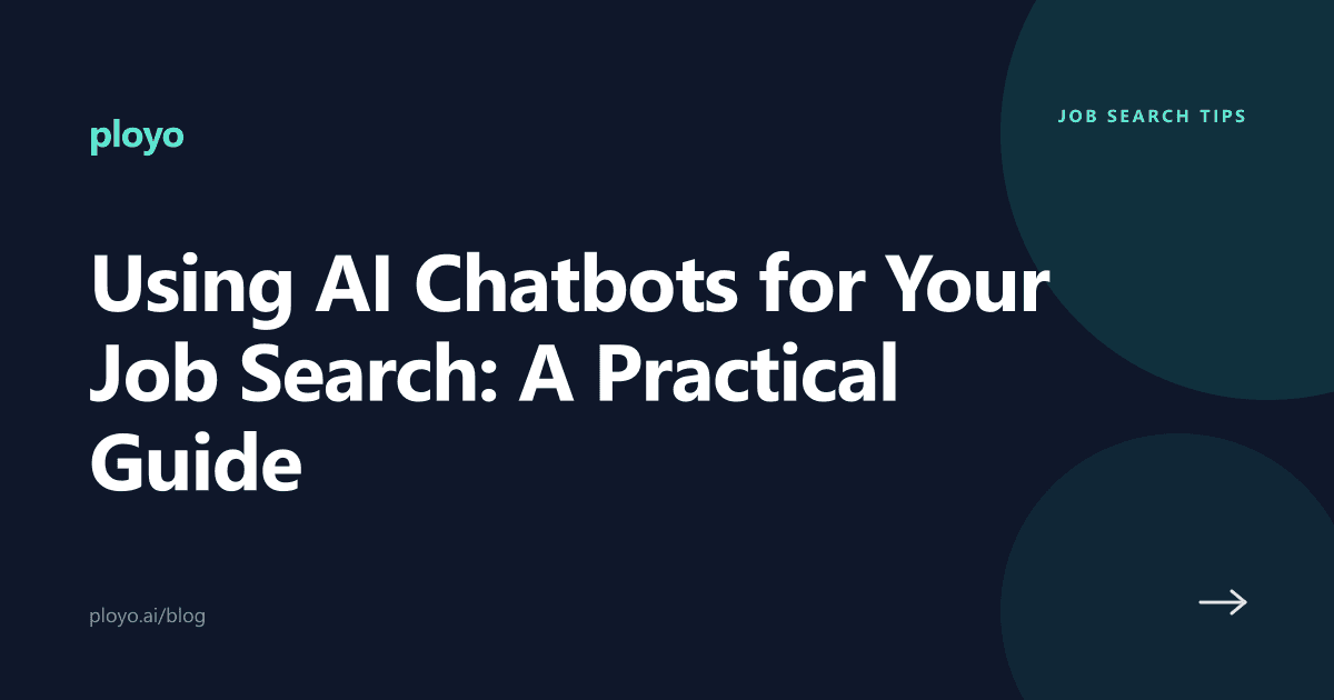 Cover illustration for the Ployo article on using AI chatbots for job search success