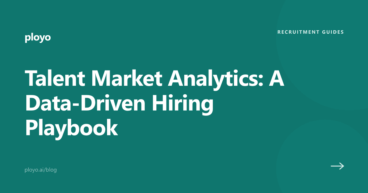 Cover illustration for the Ployo article on talent market analytics for hiring
