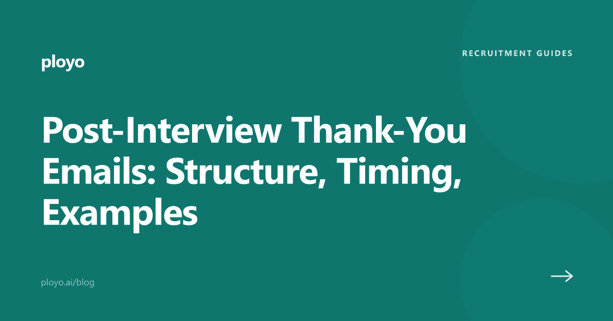 Cover illustration for the Ployo article on writing a post-interview thank-you email