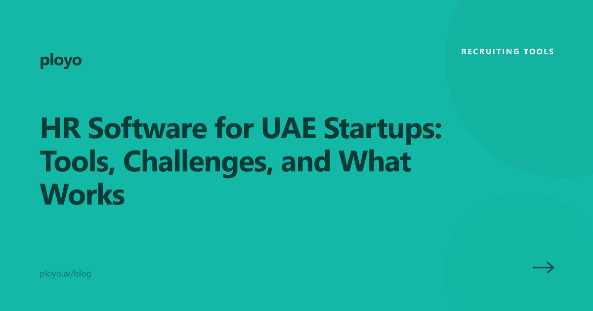 Cover illustration for the Ployo article on HR software for UAE startups