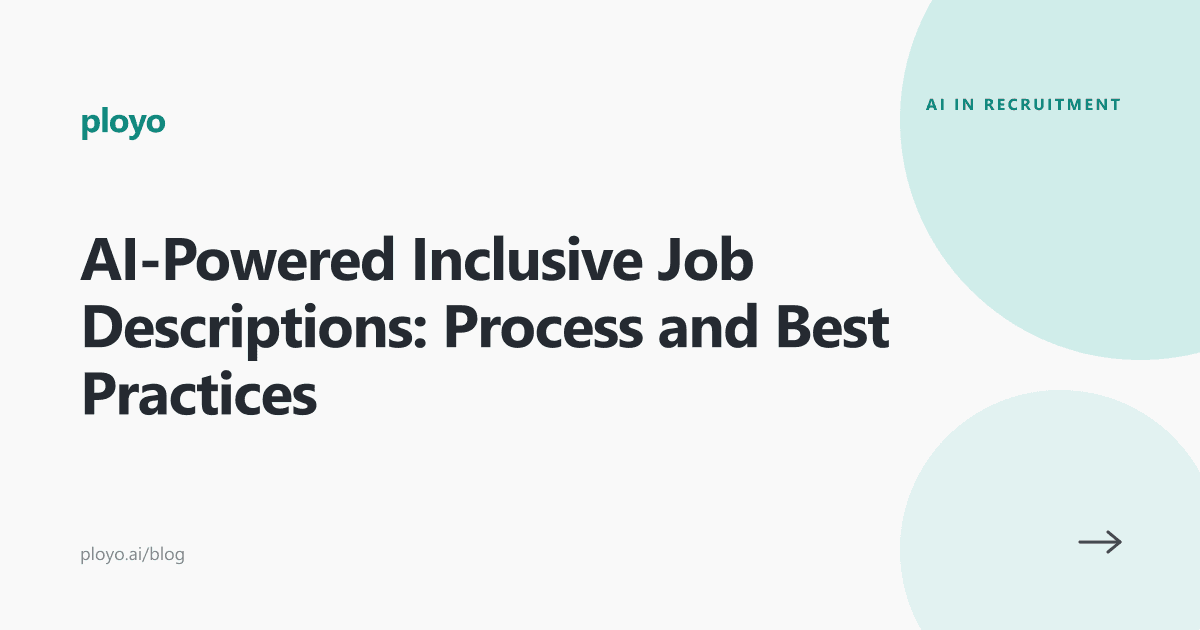 Illustration for the Ployo article on writing inclusive job descriptions with AI
