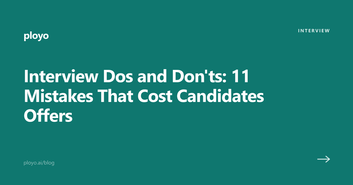 Cover illustration for the Ployo article on interview dos and don'ts