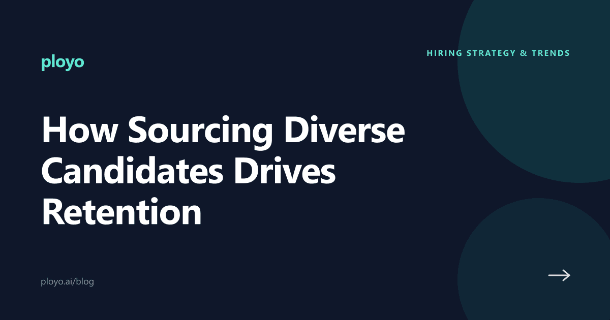 Illustration for the Ployo article on how sourcing diverse candidates drives retention