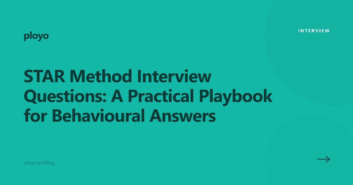 Cover illustration for the Ployo article on STAR method interview questions and behavioural answers
