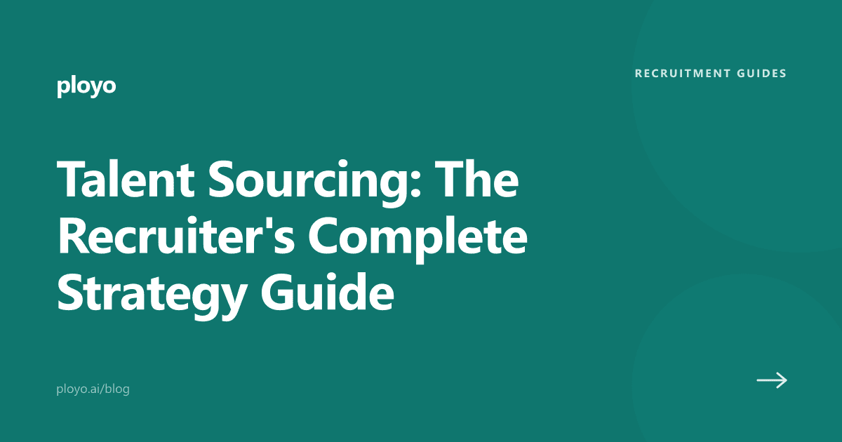Illustration for the Ployo guide on talent sourcing strategy for recruiters