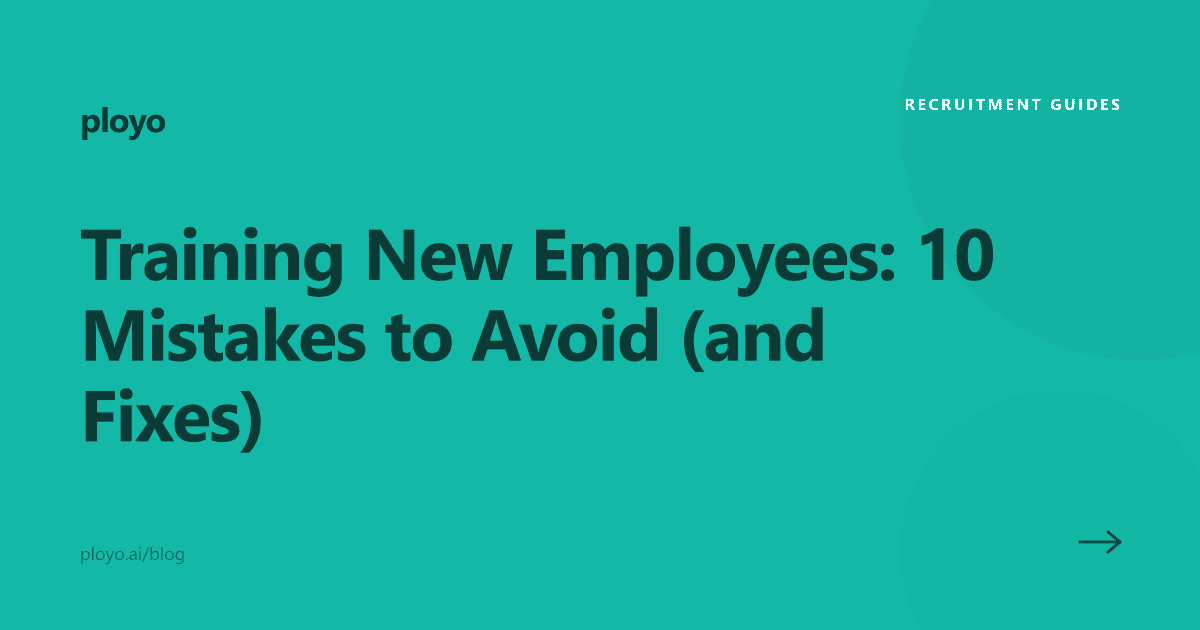 Illustration for the Ployo article on mistakes to avoid when training new employees
