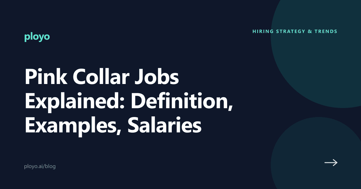 Illustration for the Ployo article explaining pink collar jobs, examples, and salaries