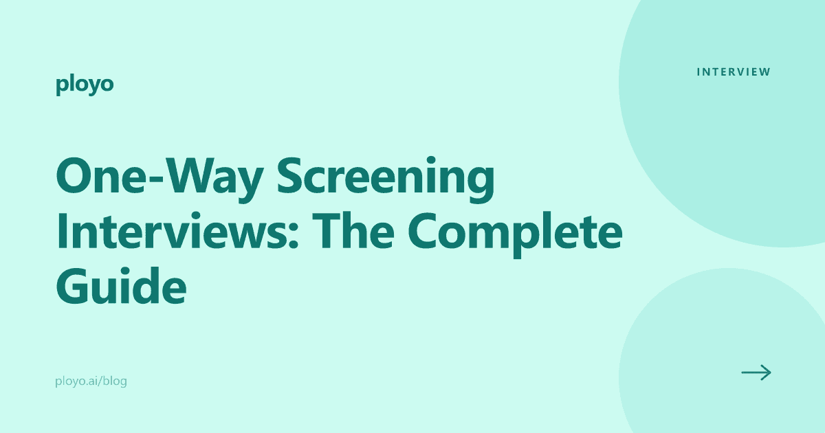 Cover illustration for the Ployo article on one-way screening interviews
