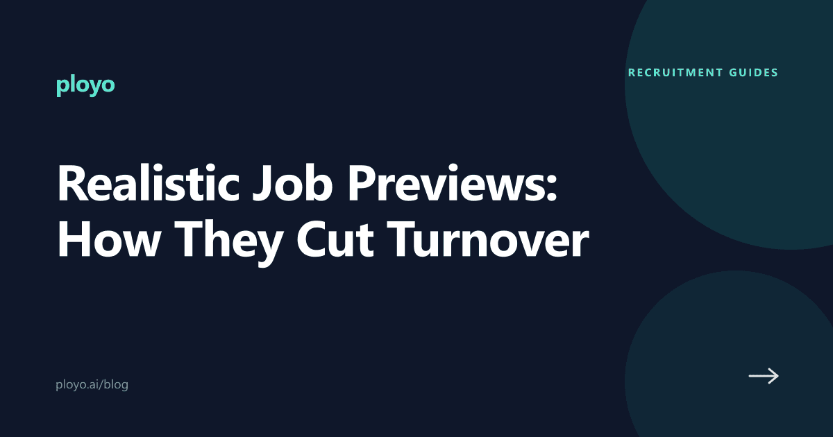 Illustration for the Ployo article on realistic job previews and reducing turnover