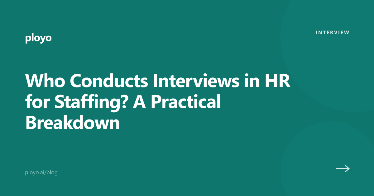 Illustration for the Ployo article on who conducts interviews in HR staffing